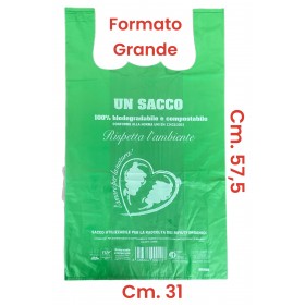 BUSTE SHOPPER BIOCOMPOST FORMATO GRANDE cm. 57,5 x 31 conf. 4 kg. BUSTE SHOPPER BIOCOMPOST FORMATO GRANDE cm. 57,5 x 31 conf. 4 kg.