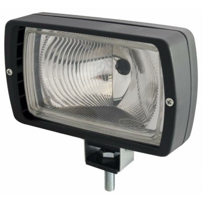 Faro lavoro alogeno rettangolare per carrelli elevatori trattori motpale 168x100 mm.