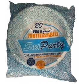 PIATTI FONDI IN PLASTICA RIUTILIZZABILI PZ. 20 PIATTI FONDI IN PLASTICA RIUTILIZZABILI PZ. 20