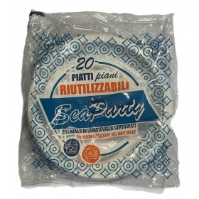 PIATTI PIANI IN PLASTICA RIUTILIZZABILI PZ. 20 PIATTI PIANI IN PLASTICA RIUTILIZZABILI PZ. 20