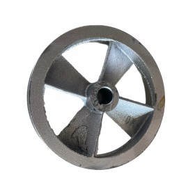 Puleggia volano per compressore in ghisa Profilo a V diam. 246 mm. foro  17 mm. con scanalatura Puleggia volano per compressore in ghisa Profilo a V diam. 246 mm. foro  17 mm. con scanalatura