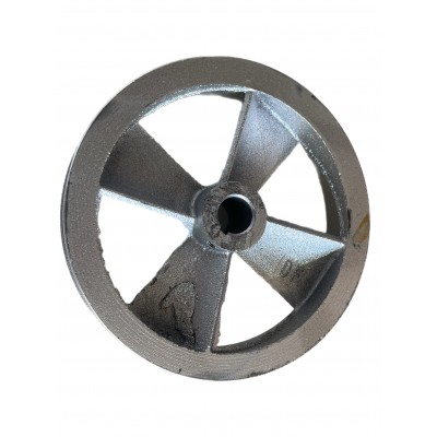 Puleggia volano per compressore in ghisa Profilo a V diam. 246 mm. foro  17 mm. con scanalatura