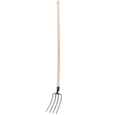 STOCKER FORCA A 4 DENTI TONDI CON MANICO IN LEGNO CM. 140