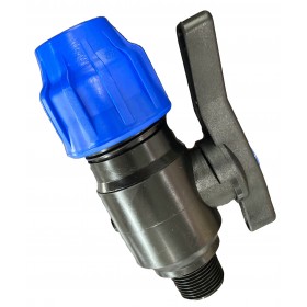 VALVOLA A SFERA MASCHIO A COMPRESSIONE PER TUBO NERO DIAM. 75x2 - 1/2 VALVOLA A SFERA MASCHIO A COMPRESSIONE PER TUBO NERO DIAM. 75x2 - 1/2