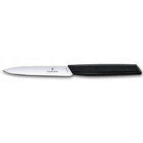 Victorinox Coltello Spelucchino Manico nero lama liscia cm. 10