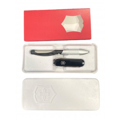 Victorinox Set Cabrio Alox biro con classic 58 mm. nero 0.6223.3