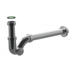 SIFONE A S IN OTTONE CROMATO SENZA PILETTA GR. 1 - 1/4 SCARICO 32×250 mm. SIFONE A S IN OTTONE CROMATO SENZA PILETTA GR. 1 - 1/4 SCARICO 32×250 mm.