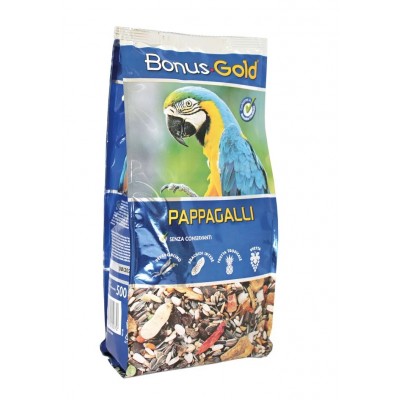 BONUS GOLD MANGIME PER  PAPPAGALLI GR. 500