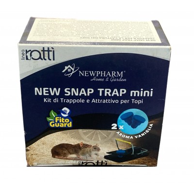 NEWPHARM NEW SNAP TRAP MINI TRAPPOLA PER TOPI CON ATTRATTIVO PZ. 2