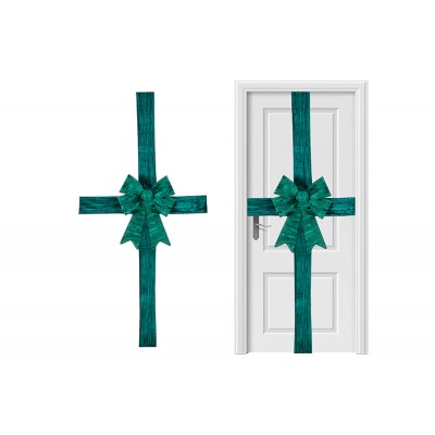 FIOCCO DI NATALE FUORI  PORTA CM. 49x52 DI COLORE VERDE