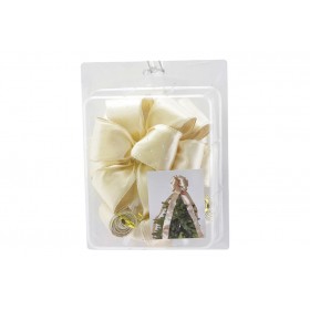 FIOCCO PUNTALE PER ALBERO DI NATALE CON CASCATA CM. 170 COLORE CREMA FIOCCO PUNTALE PER ALBERO DI NATALE CON CASCATA CM. 170 COLORE CREMA