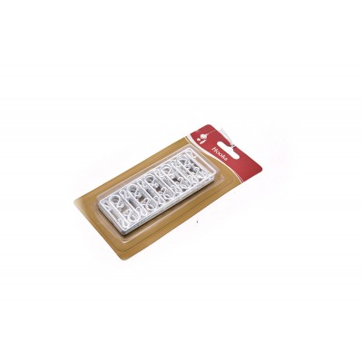 GANCI DI PLASTICA PER APPENDI SFERE COLORE ARGENTO PZ. 30