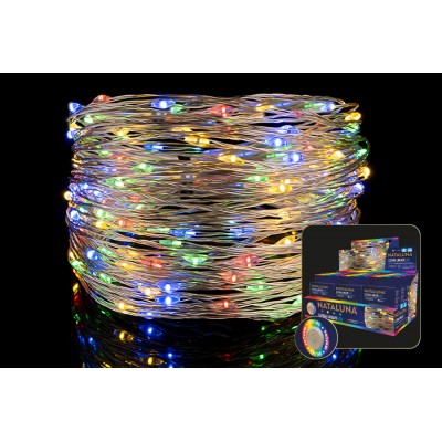 SERIE LUCI DI NATALE 80 MICROLED MULTICOLO TRY ME A BATTERIA MT. 8