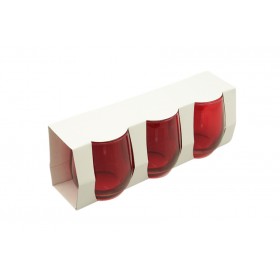 SET 3 BICCHIERI DI VETRO M.0712 COLORE ROSSO ML. 370 SET 3 BICCHIERI DI VETRO M.0712 COLORE ROSSO ML. 370