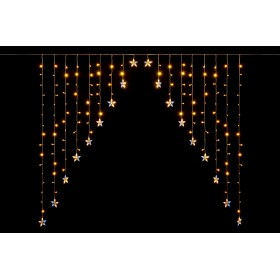 TENDA LUMINOSA NATALIZIA A STELLE 437 LED FLASH LUCE CALDA MT. 3x3h. TENDA LUMINOSA NATALIZIA A STELLE 437 LED FLASH LUCE CALDA MT. 3x3h.