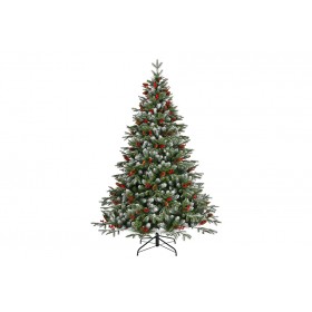 Nataluna Albero di Natale Panama con Pigne – 2172 Rami – Base in Metallo – Altezza 210 cm