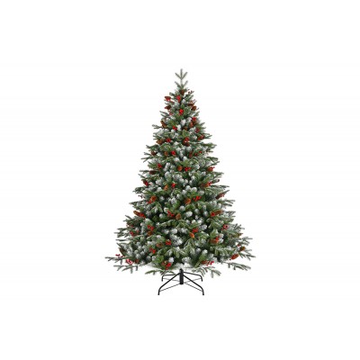ALBERO DI NATALE PANAMA CON PIGNE RAMI 2172 BASE IN METALLO CM. 210