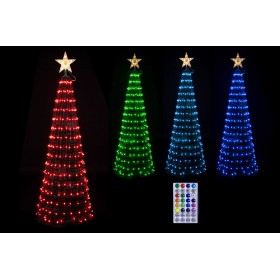 Nataluna Albero Pop Up Luminoso con 166 LED e Telecomando – Diametro 50 cm – Altezza 150 cm