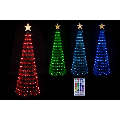 ALBERO POP UP LUMINOSO 166 LED TRASFORMATORE CON TELECOMANDO DIAM. 50 CM CM. 150h.