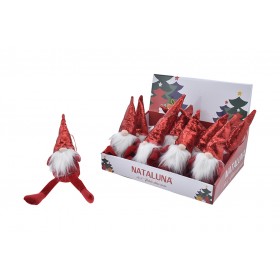 APPENDINO NATALIZIO A FORMA DI GNOMO GAMBE LUNGHE CM. 7x18 COLORE ROSSO APPENDINO NATALIZIO A FORMA DI GNOMO GAMBE LUNGHE CM. 7x18 COLORE ROSSO