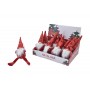 APPENDINO NATALIZIO A FORMA DI GNOMO GAMBE LUNGHE CM. 7x18 COLORE ROSSO