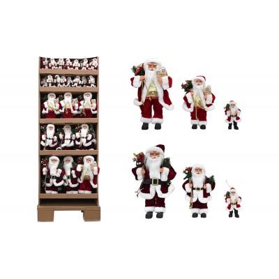 BABBO NATALE COLORE ROSSO/ORO CM. 18