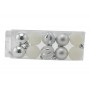 BOX 10 SFERE PALLINE DI NATALE CM. 4 DECORO LUCIDO/MAT COLORE ARGENTO