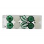 BOX 10 SFERE PALLINE DI NATALE CM. 4 DECORO LUCIDO/MAT COLORE VERDE