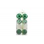 BOX 8 SFERE PALLINE DI NATALE CM. 10 DECORO LUCIDO/MAT COLORE VERDE