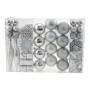 BOX MISTO 63 SFERE DI NATALE LUCIDO/MATTO COLORE ARGENTO