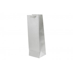 BUSTA REGALO PORTA BOTTIGLIA GR. 210 CM. 12x36x10 COLORE ARGENTO BUSTA REGALO PORTA BOTTIGLIA GR. 210 CM. 12x36x10 COLORE ARGENTO