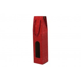 BUSTA REGALO PORTA BOTTIGLIA GR. 300 CM. 8,8x38,5x8,3 COLORE ROSSO BUSTA REGALO PORTA BOTTIGLIA GR. 300 CM. 8,8x38,5x8,3 COLORE ROSSO