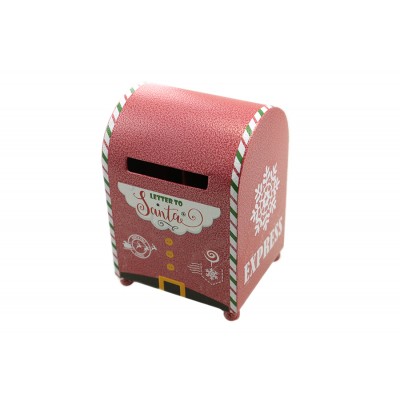 CASSETTA POSTALE NATALIAZIA DI COLORE ROSSO CM. 14x13x19