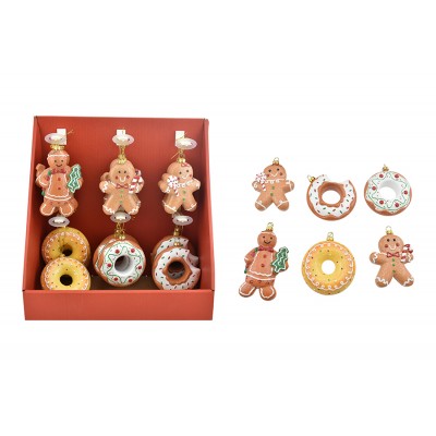 DECORAZIONE NATALIZIA APPENDINO 6 COLORI ASSORTITI