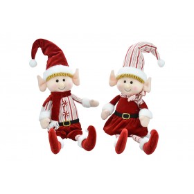ELFO NATALIZIO GAMBE LUNGHE CM. 50 COLORE ROSSO/BIANCO ELFO NATALIZIO GAMBE LUNGHE CM. 50 COLORE ROSSO/BIANCO