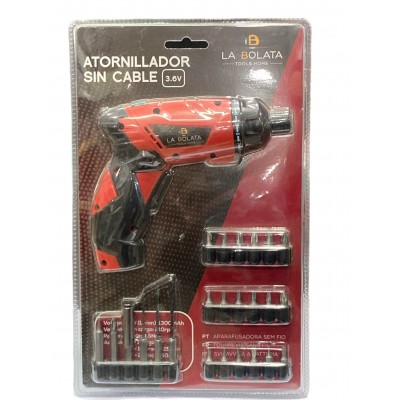 AVVITATORE A BATTERIA 3,6 VOLT LI-ION CON KIT ACCESSORI SENZA VALIGETTA