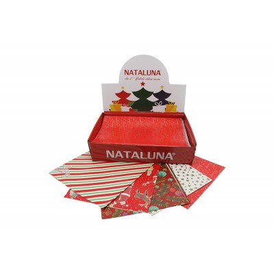 FOGLIO CARTA REGALO CON DECORO NATALIZIO CM. 70x100