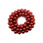 FUORIPORTA CON SFERE PALLINE DI NATALE DIAM. 33 cm. COLORE ROSSO