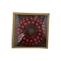 FUORIPORTA CON SFERE PALLINE DI NATALE DIAM. 56 cm. COLORE ROSSO