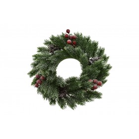 GHIRLANDA INNEVATA PER DECORO NATALIZIO CM. 45 M.22-373 GHIRLANDA INNEVATA PER DECORO NATALIZIO CM. 45 M.22-373