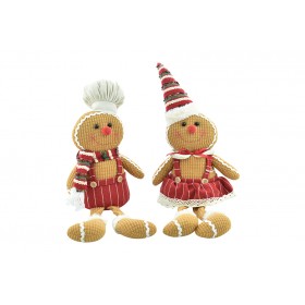 OMINO DI NATALE PAN DI ZENZERO BOY&GIRL GAMBE LUNGHE CM. 18x8x52 OMINO DI NATALE PAN DI ZENZERO BOY&GIRL GAMBE LUNGHE CM. 18x8x52