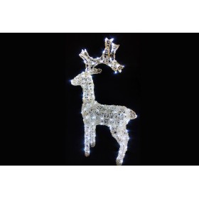 RENNA DI NATALE LUMINOSA  IP44 U PER ESTERNO LUCE BIANCO CM. 60x18x100 RENNA DI NATALE LUMINOSA  IP44 U PER ESTERNO LUCE BIANCO CM. 60x18x100