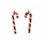 SET 2 APPENDINI BASTONCINI PER ALBERO DI NATALE CM. 13x4 M.746 ROSSO/BIANCO