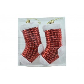 SET 2 PEZZI APPENDINO FORMA DI STIVALE PER DECORAZIONE CM. 11 COLORE ROSSO SET 2 PEZZI APPENDINO FORMA DI STIVALE PER DECORAZIONE CM. 11 COLORE ROSSO