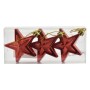 SET 3 PZ APPENDENDINO NATALIZIO A FORMA DI STELLA CM. 14,5x3x7 COLORE ROSSO