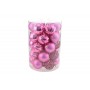 SET 34 PEZZI SFERE PALLINE PER ALBERO DI NATALE CM. 8 COLORE FUXIA
