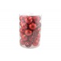 SET 34 PEZZI SFERE PALLINE PER ALBERO DI NATALE CM. 8 COLORE ROSSO