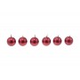 SET 6 CANDELE NATALIZIE A FORMA DI SFERA DIA.4 CM. COLORE ROSSO METAL
