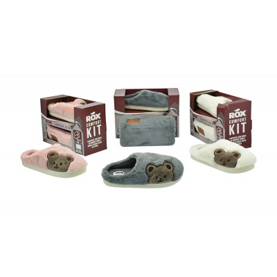 SET BORSA TERMICA E PANTOFOLA DONNA TAGLIA 36/41 ASSORTITE ORSO
