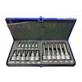 SET 19 INSERTI A BUSSOLA TORX ATTACCO 1/4 E 1/2 SET 19 INSERTI A BUSSOLA TORX ATTACCO 1/4 E 1/2